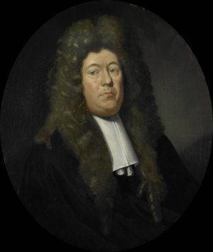 Portrait of Adriaen Paets, Director of the Rotterdam Chamber of the Dutch East India Company, elected 1668 by Pieter Van Der Werff Oil Painting