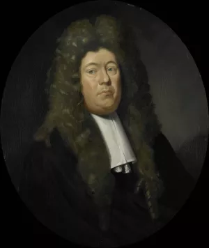Portrait of Adriaen Paets, Director of the Rotterdam Chamber of the Dutch East India Company, elected 1668 by Pieter Van Der Werff Oil Painting