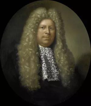 Portrait of Jacob Dane, Director of the Rotterdam Chamber of the Dutch East India Company, elected 1689 by Pieter Van Der Werff Oil Painting