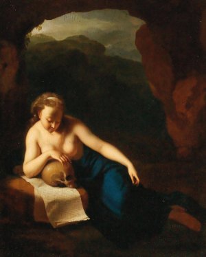 The Penitent Magdalene in a grotto by Pieter Van Der Werff Oil Painting