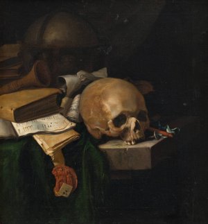 Vanitas Still Life by Pieter Van Der Willigen Oil Painting