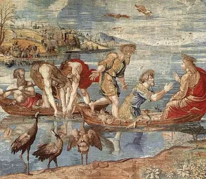 The Miraculous Draught of Fishes by Pieter Van Edingen Van Aelst - Oil Painting Reproduction