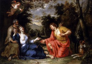 Silvio and Dorinda by Pieter Van Lint Oil Painting