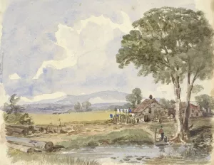 Landschap met boerderij by Pieter Van Loon Oil Painting