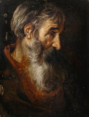 Head of An Old Man by Pieter Van Mol (Follower) Oil Painting