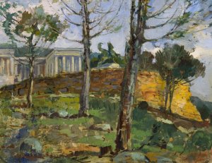 Rhodes Memorial by Pieter Wenning Oil Painting