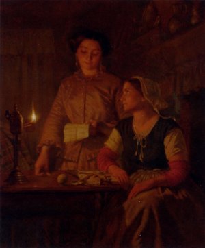 The Important Letter by Pieter-Willem Sebes Oil Painting