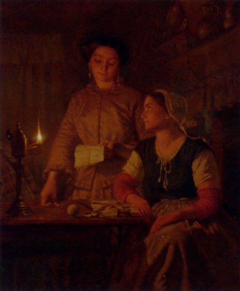 The Important Letter by Pieter-Willem Sebes - Hand-Painted Oil Painting Reproduction