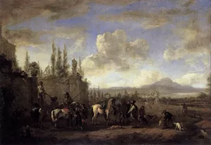 Setting Out on the Hunt by Pieter Wouwerman - Oil Painting Reproduction