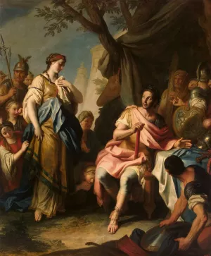 Alexander the Great and Roxane by Pietro Antonio Rotari Oil Painting