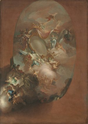 Study for 'The Apotheosis of Ferdinand IV and Maria Carolina, King and Queen of Naples' by Pietro Bardellino Oil Painting