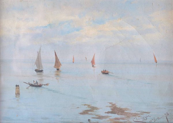 Chioggia  by Pietro Barucci - Hand-Painted Oil Painting Reproduction