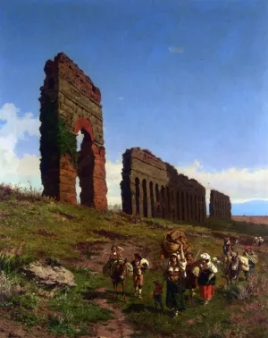 Passing by the Ruins by Pietro Barucci Oil Painting