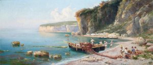 Scorcio di Costiera Amalfitana Oil painting by Pietro Barucci