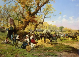 The Horse Hair by Pietro Barucci Oil Painting
