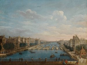 A View Of The Binnen Amstel Looking North by Pietro Bellotti Oil Painting