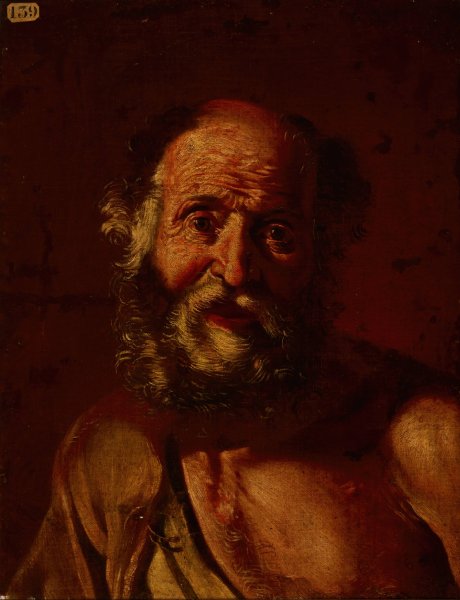 Bust of an Old Man  by Pietro Bellotti - Hand-Painted Oil Painting Reproduction