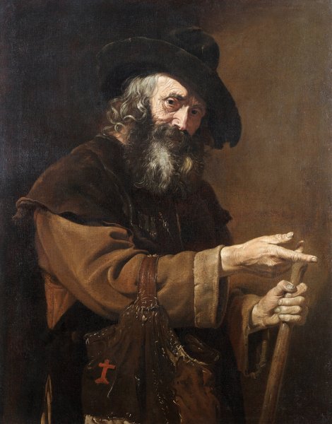 Old Pilgrim  by Pietro Bellotti - Hand-Painted Oil Painting Reproduction