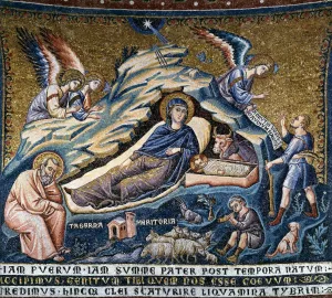 Apse: 3. Nativity of Christ painting by Pietro Cavallini