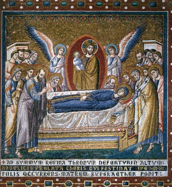 Main Product Photo of Apsidal Arch: 6. Dormition of the Virgin Painting by Pietro Cavallini