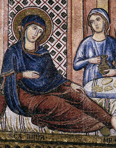 Main Product Photo of Nativity of the Virgin Detail Painting by Pietro Cavallini