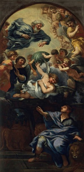 Daniel in the Lion's Den by Pietro Da Cortona Oil Painting