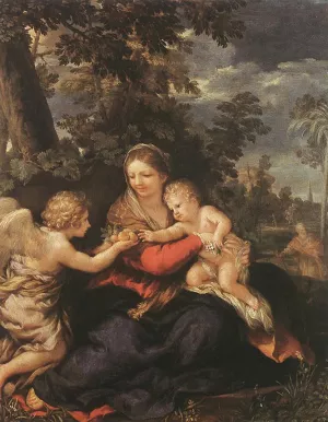 Holy Family Resting on the Flight to Egypt painting by Pietro Da Cortona