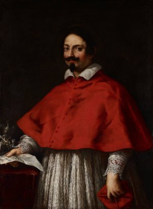 Portrait of Cardinal Pietro Maria Borghese by Pietro Da Cortona Oil Painting