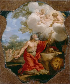 Saint Jerome in the Desert by Pietro Da Cortona Oil Painting