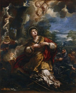 Saint Martina Refuses to Adore the Idols by Pietro Da Cortona Oil Painting