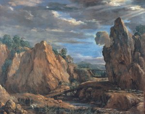 The allume mines of Tolfa by Pietro Da Cortona Oil Painting