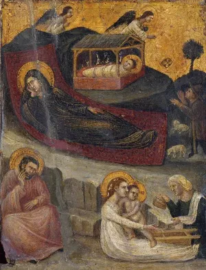 The Nativity by Pietro Da Rimini - Oil Painting Reproduction