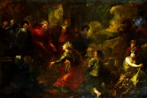 The Queen of Sheba Presenting King Solomon with Gifts by Pietro Dandini Oil Painting