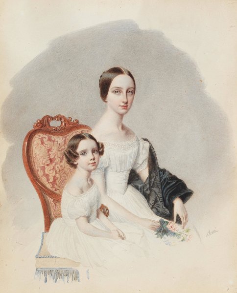 Siblings by Pietro De Rossi - Hand-Painted Oil Painting Reproduction
