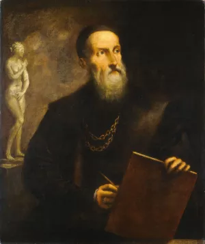 Imaginary Self-Portrait of Titian by Pietro Della Vecchia Oil Painting