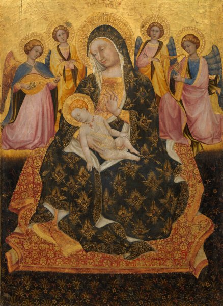 Madonna and Child with Angels  by Pietro Di Domenico Da Montepulciano - Hand-Painted Oil Painting Reproduction