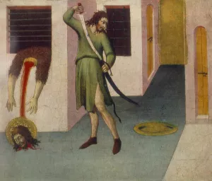 Beheading of St John the Baptist Oil painting by Pietro Di Sano