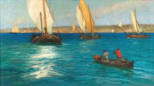 The Gulf of Trieste by Pietro Fragiacomo Oil Painting