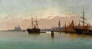 Am Eingang des Canal Grande by Pietro Galter Oil Painting