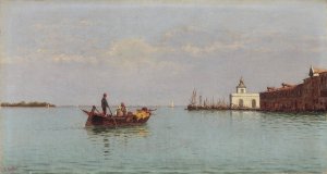 Blick auf die Punta della Dogana by Pietro Galter Oil Painting