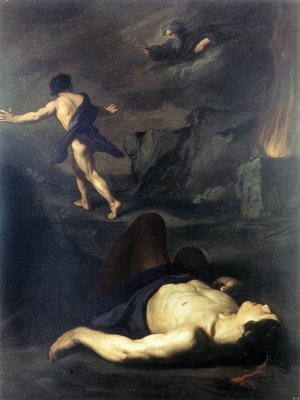 Cain and Abel by Pietro Novelli Oil Painting