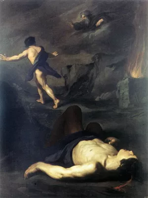 Cain and Abel by Pietro Novelli - Oil Painting Reproduction