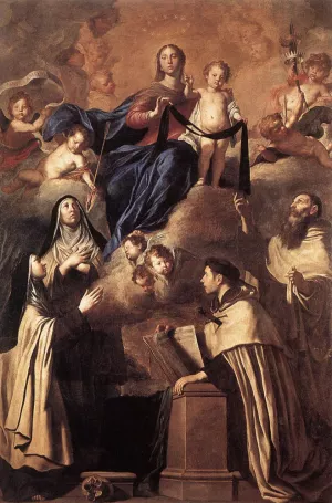 Our Lady of Mount Carmel by Pietro Novelli - Oil Painting Reproduction