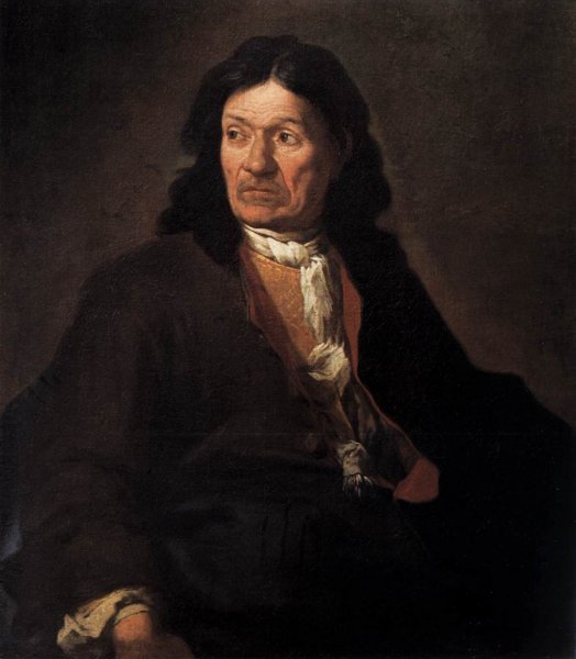 Portrait of the Artist's Father by Pietro Ligari - Hand-Painted Oil Painting Reproduction