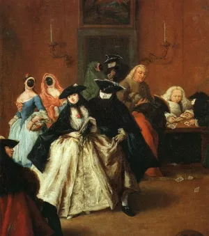 Al Ridotto by Pietro Longhi - Oil Painting Reproduction