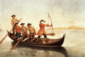 Duck Hunters on the Lagoon by Pietro Longhi - Oil Painting Reproduction