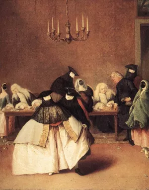 Il Ridotto by Pietro Longhi - Oil Painting Reproduction