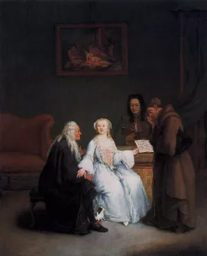 Music Lesson by Pietro Longhi - Oil Painting Reproduction