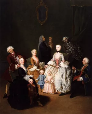 Patrician Family by Pietro Longhi - Oil Painting Reproduction