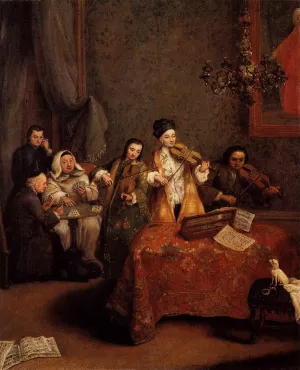 The Concert by Pietro Longhi - Oil Painting Reproduction